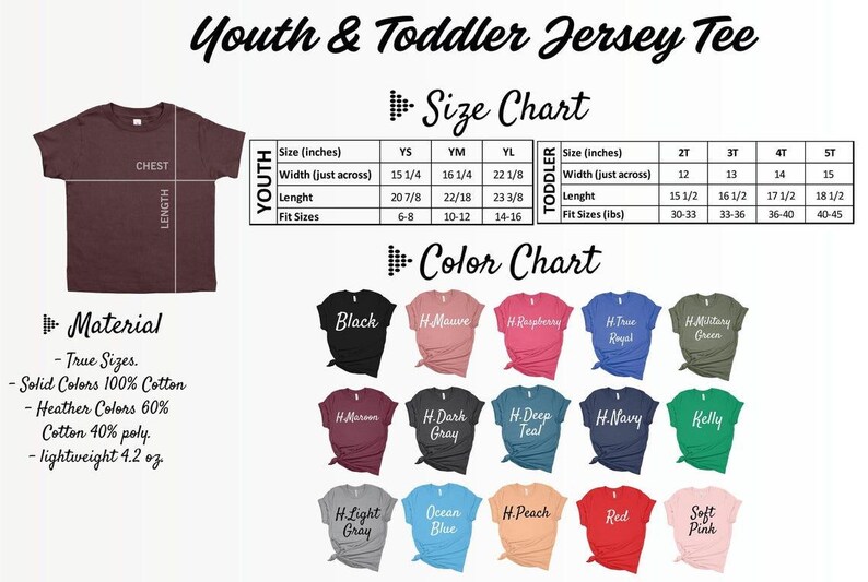 youth and toddler jersey tees sizes chart