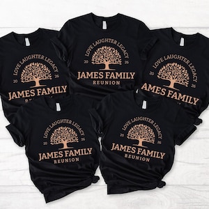 Custom Family Reunion Shirts, Boho Family Tree, Personalized Name image 2