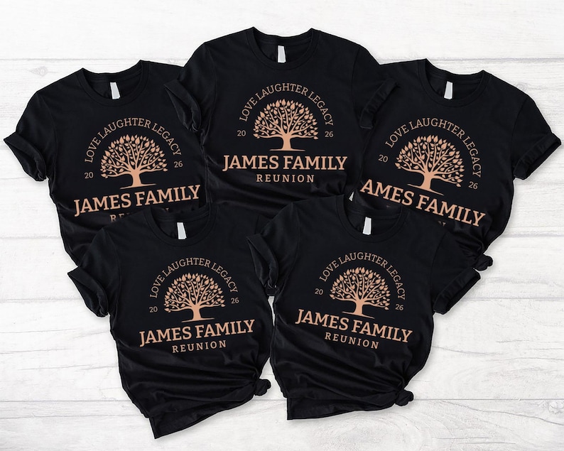 Custom Family Reunion Shirts, Boho Family Tree, Personalized Name image 2