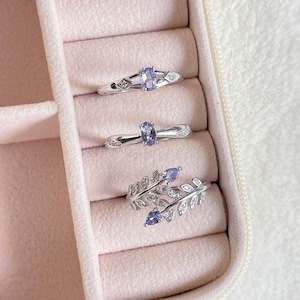 Tanzanite Ring , aesthetic ring , gemstone rings, cute girly ring, Tanzanite, natural Tanzanite, silver jewelry gift , violet tanzanite
