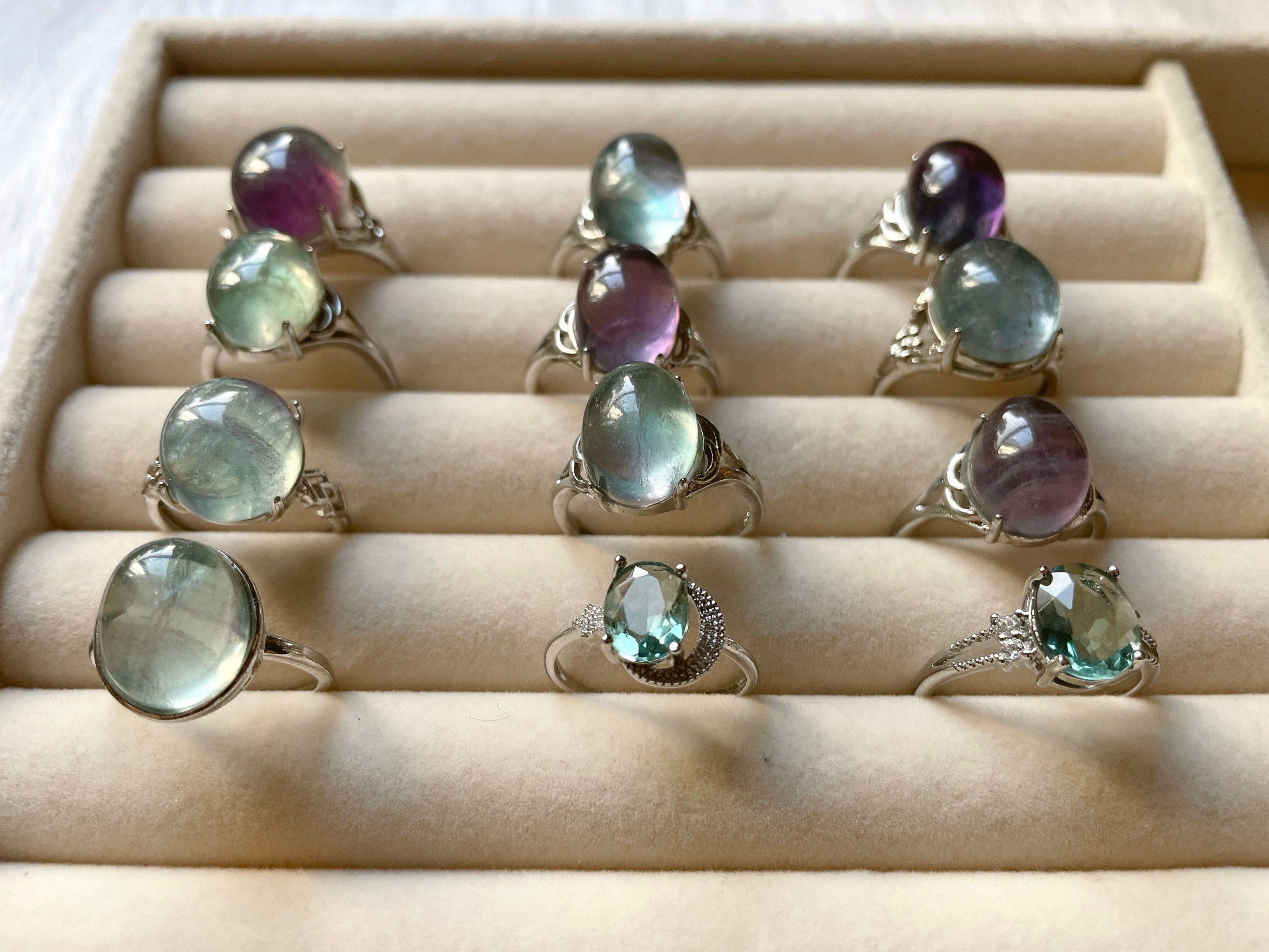 Green fluorite ring sale