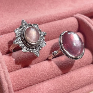 Purple Lepidolite 925 silver ring, Purple Mica, purple lepidolite ring, healing energy , balancing energy, sterling silver stone ring gift