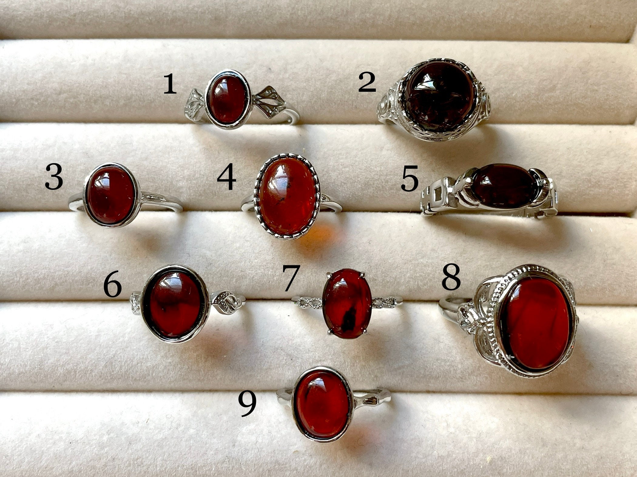 Red amber shop stone