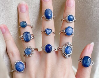 Custom Sterling Silver Gemstone Rings•Choose your Stone•gemstone ring•choose your stone Sterling silver ring•handmade jewelry•topaz•kyanite