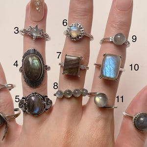 Labradorite Ring, adjustable healing crystal ring, orange labradorite, golden Labradorite, blue labradorite, green labradorite,