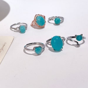 Amazonite crystals ring, adjustable crystal ring,  blue green stone, blue crystals, green crystals, ariel ring, mermaid jewelry, dainty energy stone ring,healer crystals jewelry, anti anxiety, stress relief, meditation stone, calming stone ring