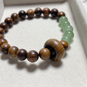 Aventurine beaded bracelet, rosewood bracelet, Green Aventurine Bracelet, Inner Peace, Grounding Bracelet, yoga meditation, buddhism style