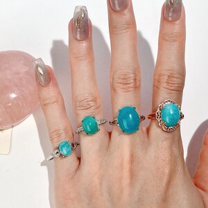 Adjustable silver rings set, stackabler rings, ring for stacking, everyday dainty rings, natural stone rings, adjustable knuckle rings,multi gem stone rings, amazonite rings, silver plated rings