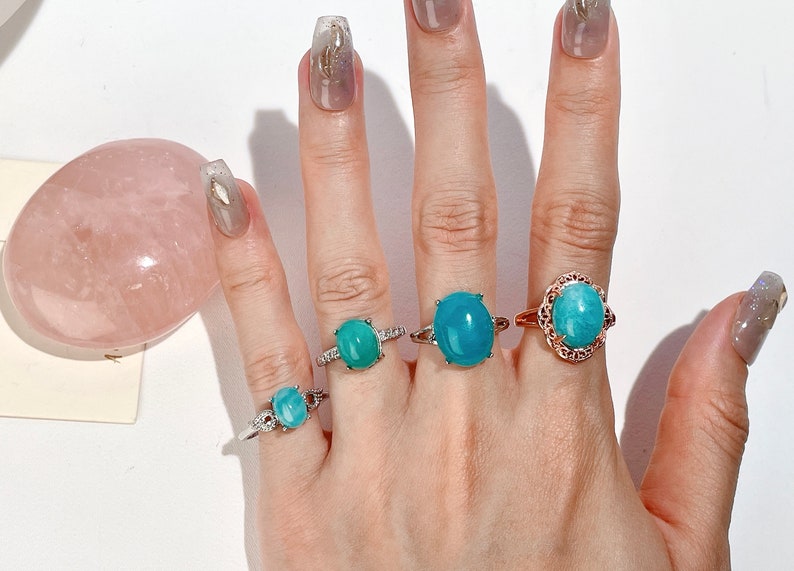 Adjustable silver rings set, stackabler rings, ring for stacking, everyday dainty rings, natural stone rings, adjustable knuckle rings,multi gem stone rings, amazonite rings, silver plated rings