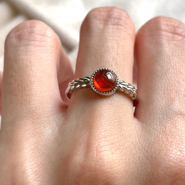 Fanta Garnet ring, Spessartite Garnet ring, adjustable ring, energizing energy, orange gemstone ring, garnet crystal ring