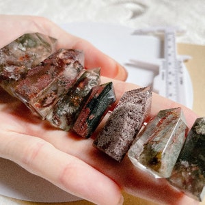 Natural Garden Quartz Tower Point, Lodolite Points, Phantom Quartz , Garden Quartz, layer Quartz, bulk lodolite points freeform