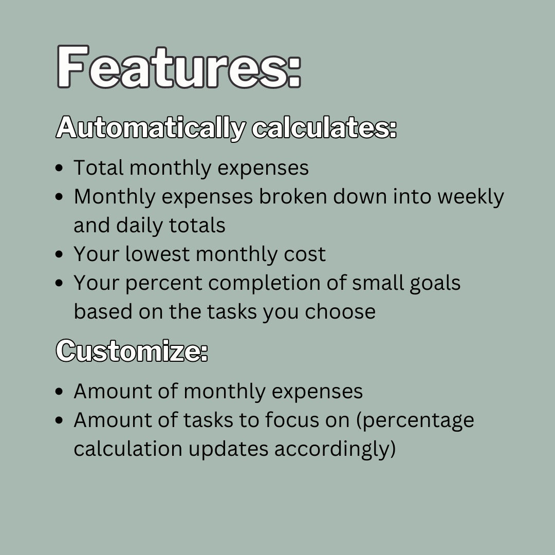 Side Hustle Budget Spreadsheet Template for Google Sheets, Goal
