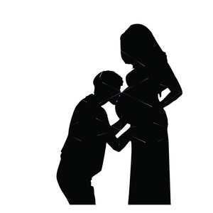男性と夫、妊婦、お腹、友人、医師、赤ちゃん、出産、陣痛、健康、助産師のクリップアート（デジタルダウンロード：eps/dxf/png/jpeg/svg）