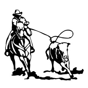 Cattle Roping Calf Rodeo Rope Steer Horse Equine events Tripping Cowboy  * Cut Sign Image ClipArt digital download eps/dxf/png/jpeg/svg