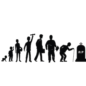 Man Human Aging Age Growing up Process Life Cycle Reincarnation Young to  Old Stick Figure Baby Child Adult Download Stickman PNG SVG Vector -   Hong Kong