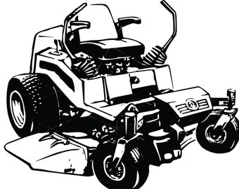 Zero Turn Lawn Mower Rider Landscape Cut Grass Outdoor Yard Work Chore  cut print design Image ClipArt digital download eps/dxf/png/jpeg/svg
