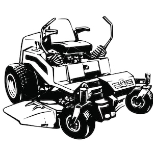 Zero Turn grasmaaier Rider landschap gemaaid gras buiten werf werk karwei knippen afdrukontwerp afbeelding ClipArt digitale download eps/dxf/png/jpeg/svg