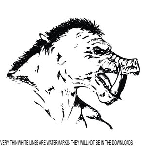 Wildschweinkopf Wütendes Schwein Sau Schwein Wälder Tusk Harmful Zoo Klingerrücken Tier * Schnitt Bild ClipArt digitaler Download eps dxf png jpeg svg