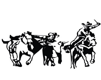 Team Roping Clipart - Etsy