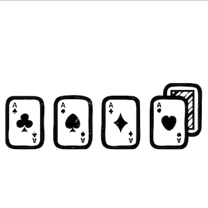 Ace Run Cards Poker Hand Casino Card  Chips Slots Gamble Wagering  * cut design artwork Image ClipArt digital download eps/dxf/png/jpeg/svg
