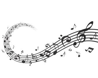 Musical Note Spread of Clefs Staff Denoting musical sound Music Piano Keys *  Cut Sign Image ClipArt digital download eps/dxf/png/jpeg/svg