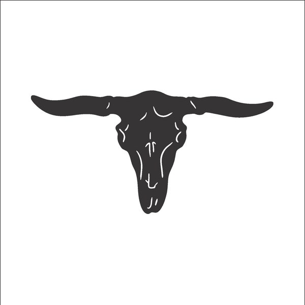 Longhorn Ochsen Schädel Rinder Kuh Kopf Bauernhof Tier * Cut Zeichen Bild ClipArt digitaler download eps/dxf/png/jpeg/svg