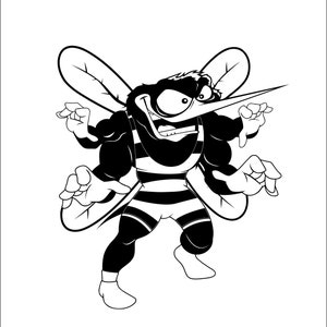 Cartoon Mosquito Culicidae Large Stinger cute outfit  * Cut Sign Image ClipArt digital download eps/dxf/png/jpeg/svg