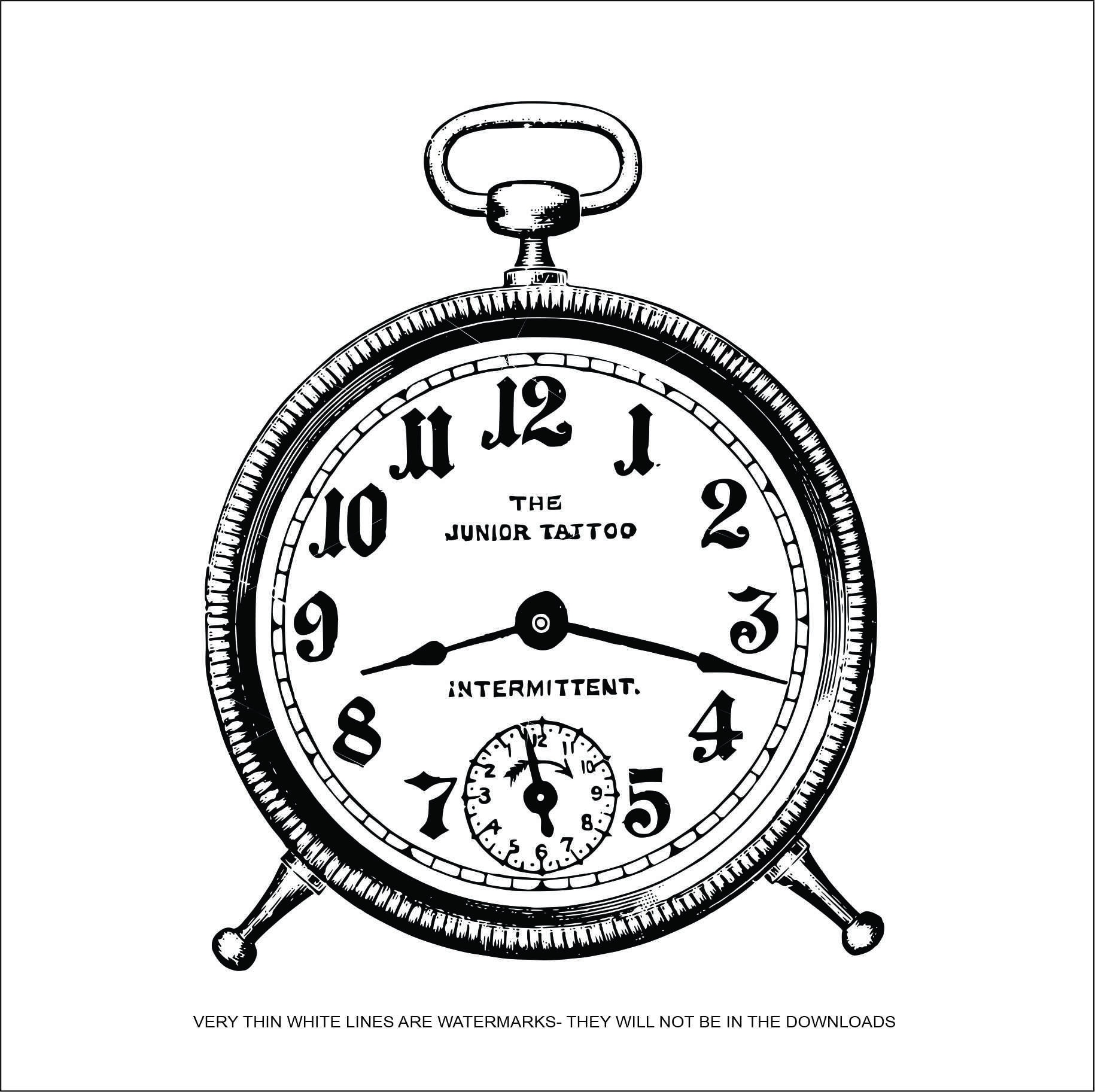 Alarm Clock Png  Simple Compass Tattoo Drawing Design  1200x1200 PNG  Download  PNGkit