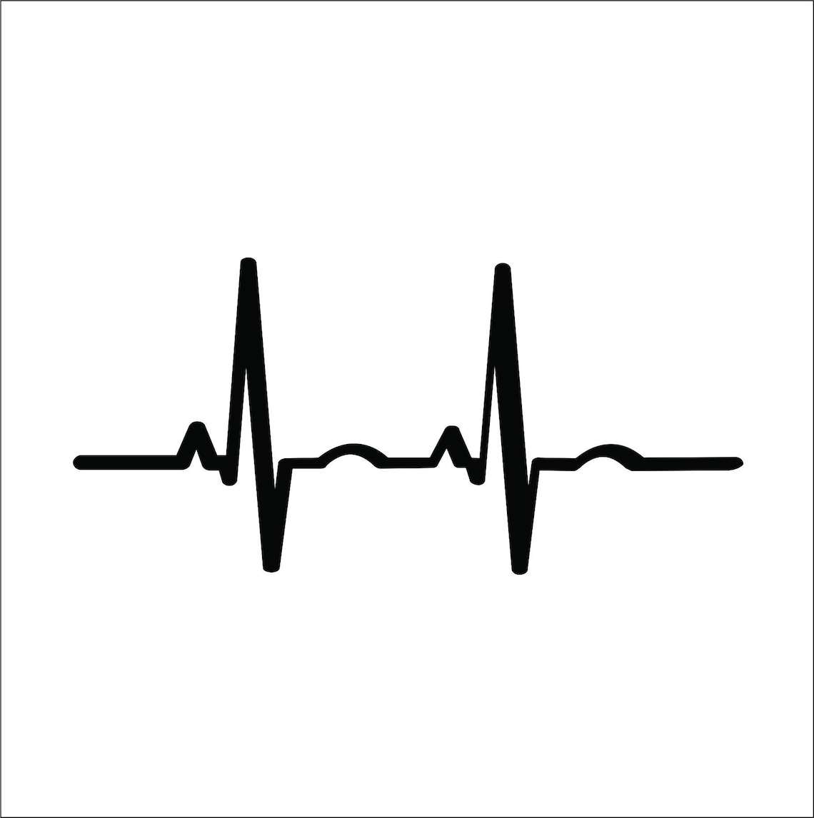 Pulse Symbol Heart Rate Symbol Pulse Human Heart Beat Etsy
