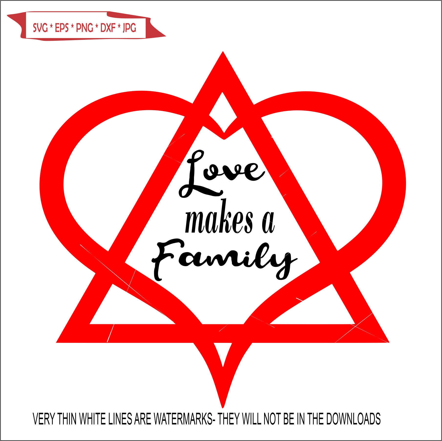 Adoption Love makes a Family Symbol 3 main points of relationships Child  Parent Adoptee's Sign ClipArt digital download eps/dxf/png/jpeg/svg, image size:1809x1806