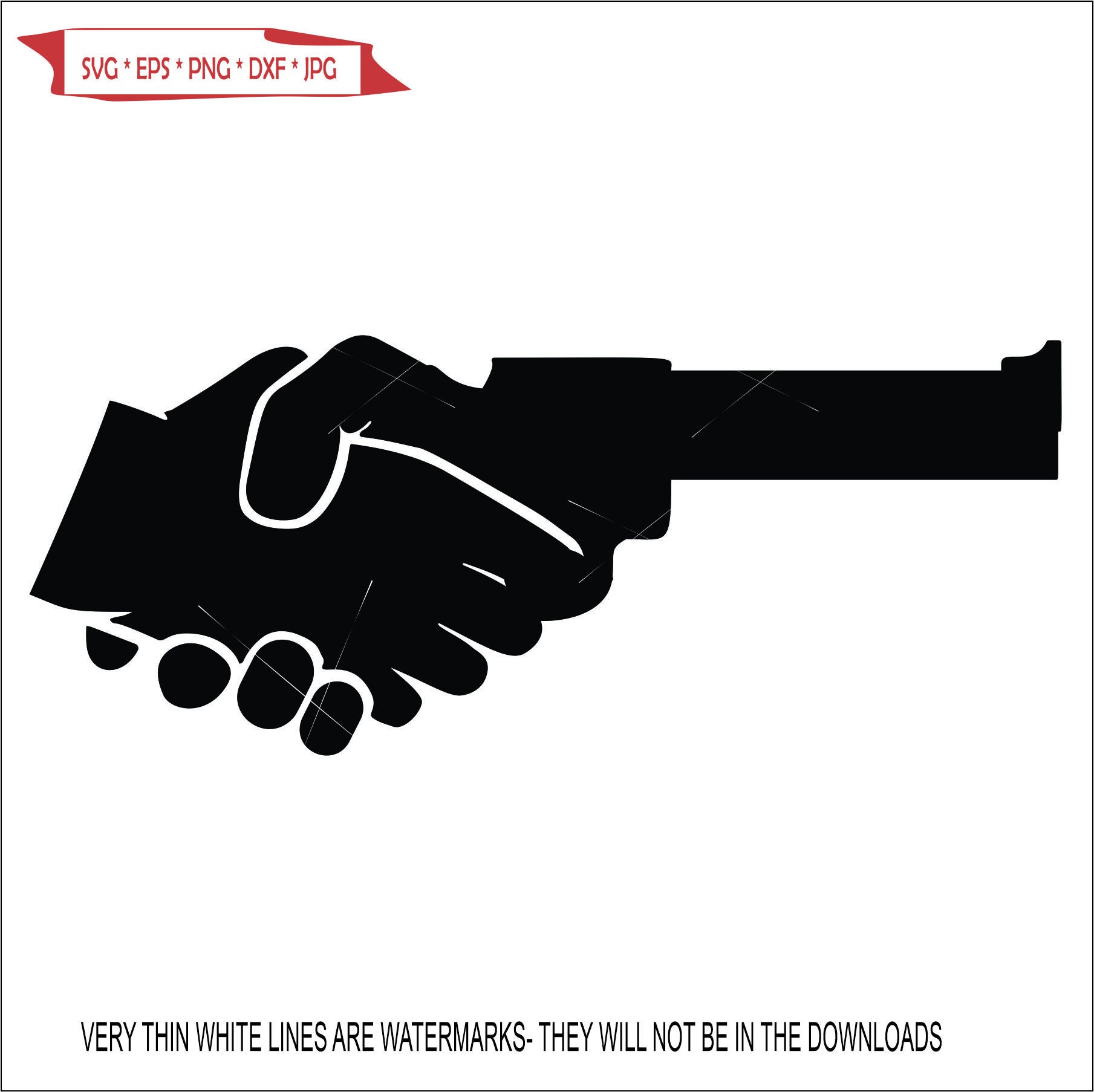 Handshake Gun Tattoos