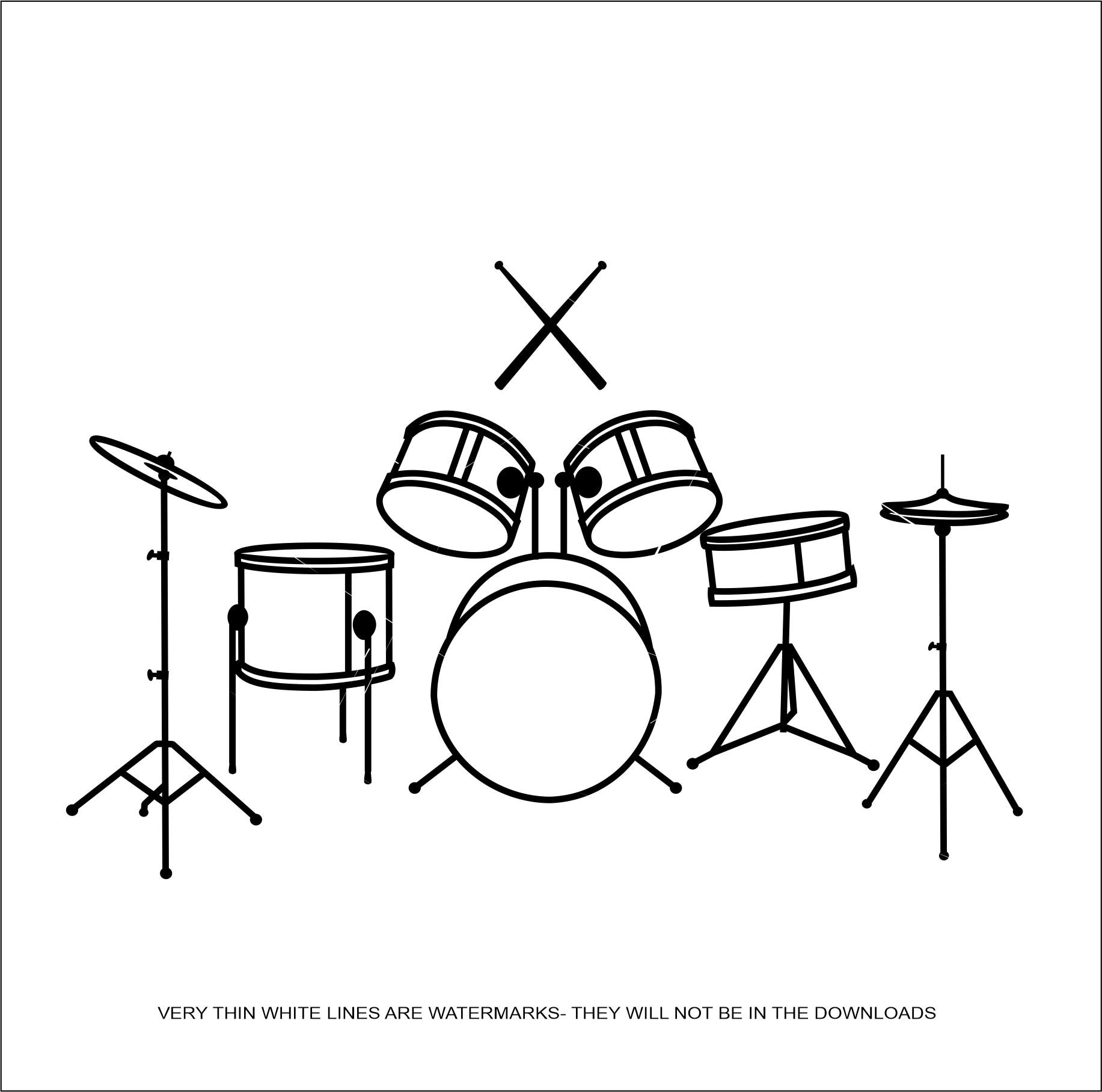 Trap Or Dram Set Isolated Percussion Instrument Sketch Vector Kit Bass  Drums Cymbals Drumming Equipment Royalty Free SVG Cliparts Vectors And  Stock Illustration Image 144171442