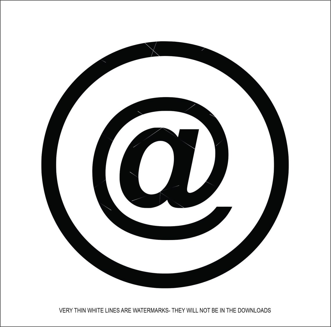 Simple AT Sign Symbol Adressschild EMail Mail Adressen Social Etsy.de