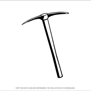 Coal Pick Miner Mining Prospectors Ax Axe Fuel Pickaxe Tool Digging Mine Décor  * Clip Art digital download eps/dxf/png/jpeg/svg
