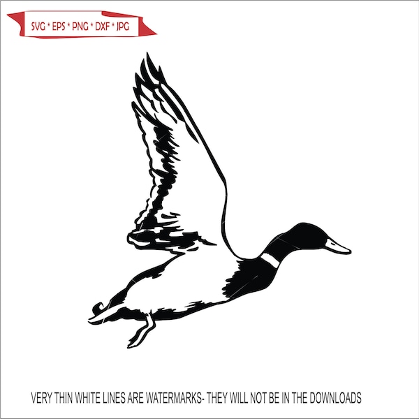 Geese Duck in Flight Waterfowl Canadian Bird Outdoor Wildlife Hunting Game Sport * Cut Image ClipArt digital download eps dxf png jpeg svg