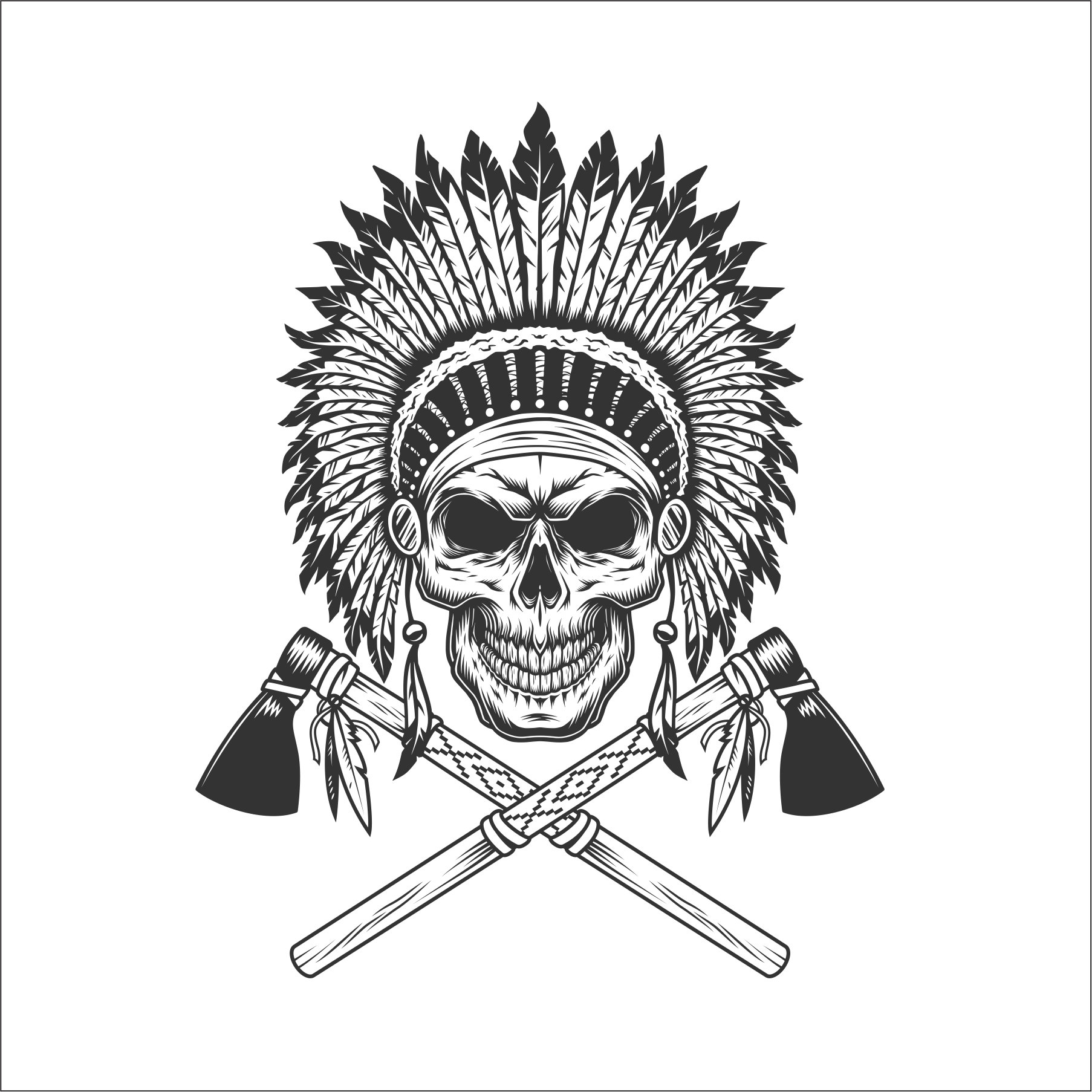 Indiano Nativo Americano Teschio Copricapo Uomo Scollo A V Cotone T-Shirt - Foto 10