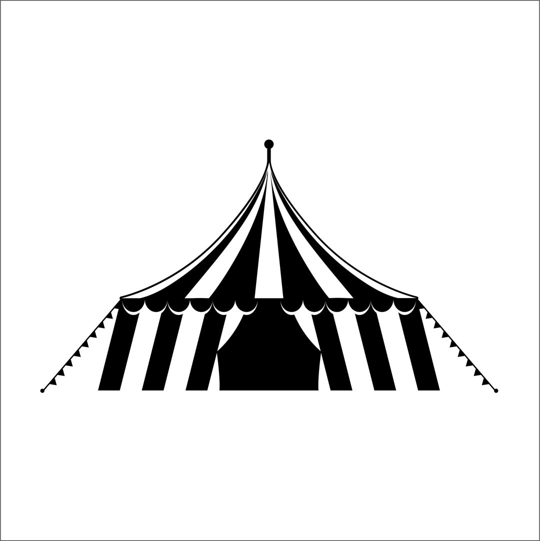 Canopy Tent Big Top Circus Animals Carnival Amusement Park * Cut Print ...