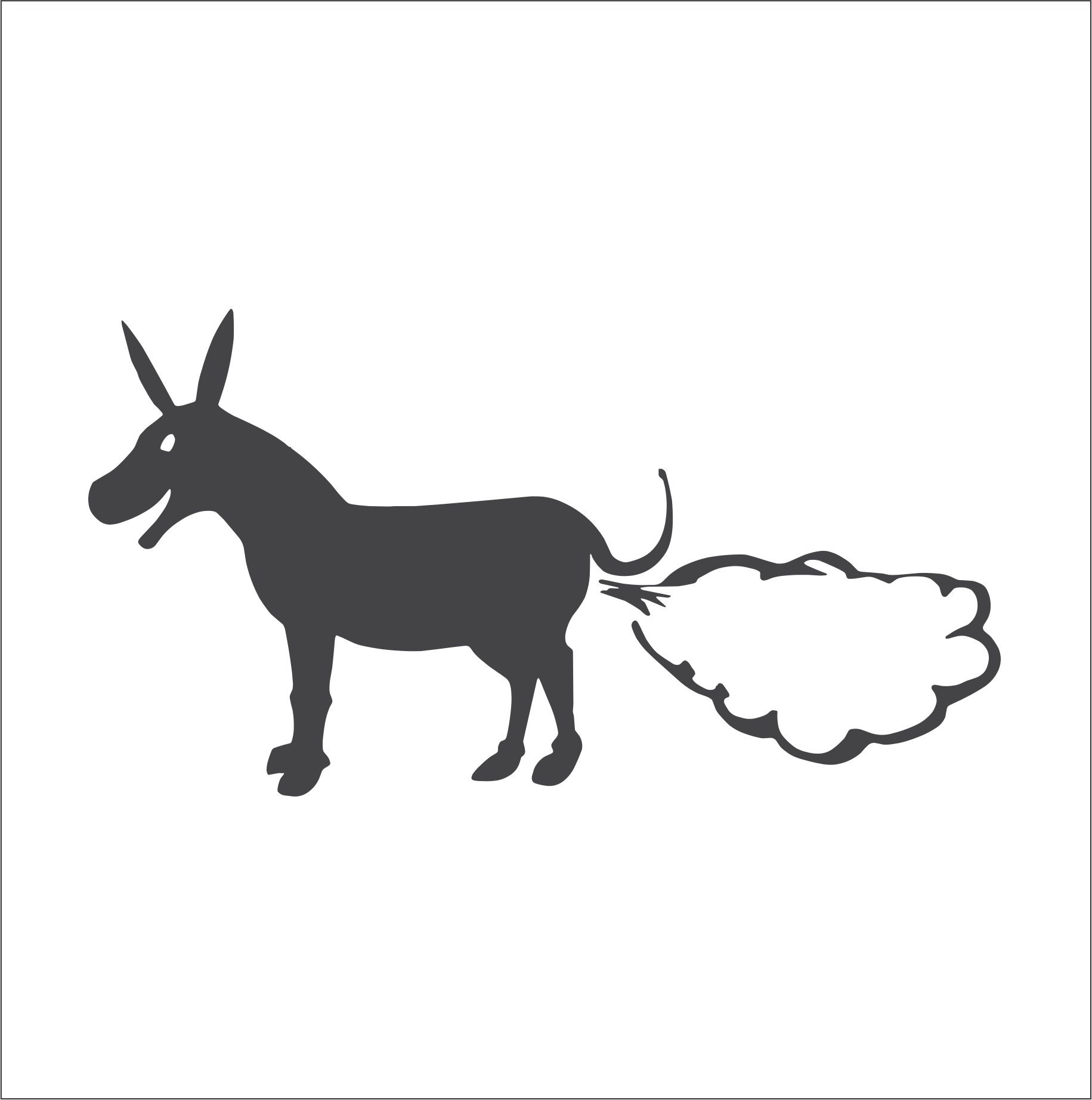 Funny full body MULE fart blowing smoke Ass Donkey Jackass Etsy