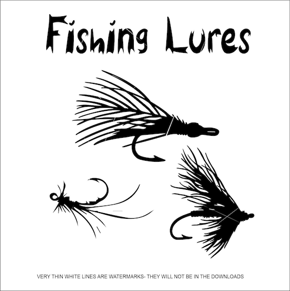 3 Fish Lure Digital Downloads Fish Lure Svg Fishing Lure 