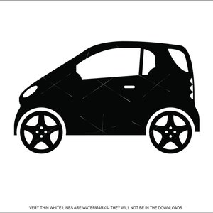 Smart Car * Mini Classy Camper Vehicle Auto Tiny Transportation * cut print design Image ClipArt digital download eps dxf png jpeg svg