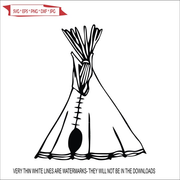simple Tepee Feathers Native American Earth Home Lodge Tipi Tent Dwelling * Cut Sign Image ClipArt digital download eps/dxf/png/jpeg/svg