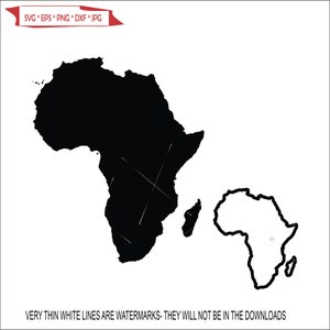 Afrika Landkarte Atlas Kontinent Geographie Atlas Planet Erde Globus Kontinent * Cut ClipArt digitaler download eps/dxf/png/jpeg/svg