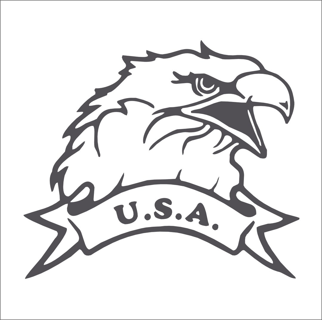 USA Proud Bald Eagle Head * National Emblem American Bird * Cut Sign Image  Clipart Digital Download Eps/dxf/png/jpeg/svg - Etsy, image size:1080x1074