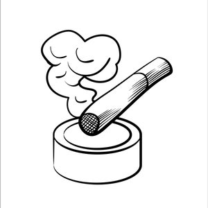Cigarrillos encendidos Fumar Tabaco Cenicero Rollo Colilla Adicción Hábito Nicotina * Cortar Signo Imagen ClipArt descarga digital eps/dxf/png/jpeg/svg