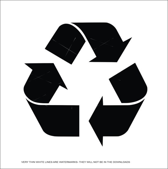 simple Recycle Logo Plastic Recycling Symbol Reuse Pet or Pete Arrow Reuse  * Cut Sign Image ClipArt digital download eps/dxf/png/jpeg/svg