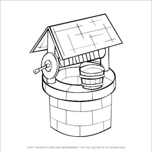 Wunsch gut Eimer Wasser Grundwasser Strom Münzen Geld Träume Folklore Cricut Schnitt Zeichen Bild ClipArt digitaler Download eps/dxf/png/jpeg/svg
