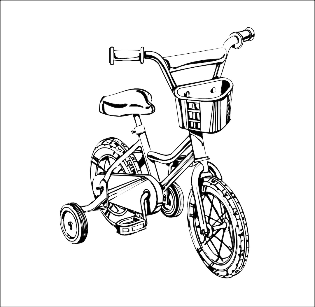 Kid Bicycle Training Wheels Cycle Balance Recreation Toy Fun SVG SVG