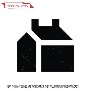 simple House Panels Front Side Roof Home Real Estate Design advertisment Silhouette Cricut  * ClipArt digital download eps/dxf/png/jpeg/svg