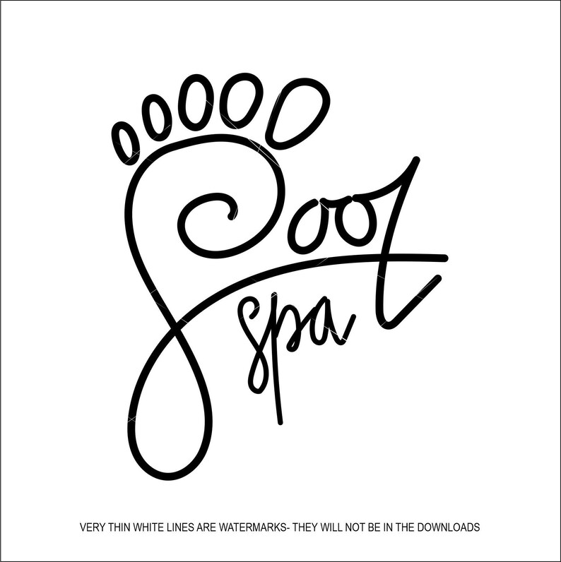 Cut Sign Image ClipArt digital download epsdxfpngjpegsvg SVG Foot Spa Advertisement Flyer Bath Massager Wellness Beauty Comfortology