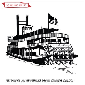 Paddle Steamer Engine Sternwheel Outdoors Sport Transportation Cruise River * Cut Sign Image ClipArt digital download eps/dxf/png/jpeg/svg